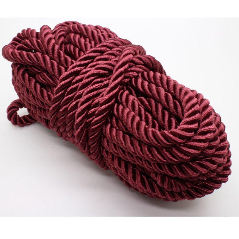 PAMIR TONG U Pick 10yds 5mm 3 Braided Cord Decorative Twisted Satin Polyester Twine Cord Rope String Thread Shiny Cord Choker Thread (11:Maroon) - Image 1